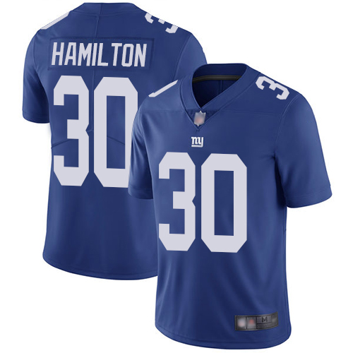 Men New York Giants #30 Antonio Hamilton Royal Blue Team Color Vapor Untouchable Limited Player Football NFL Jersey
